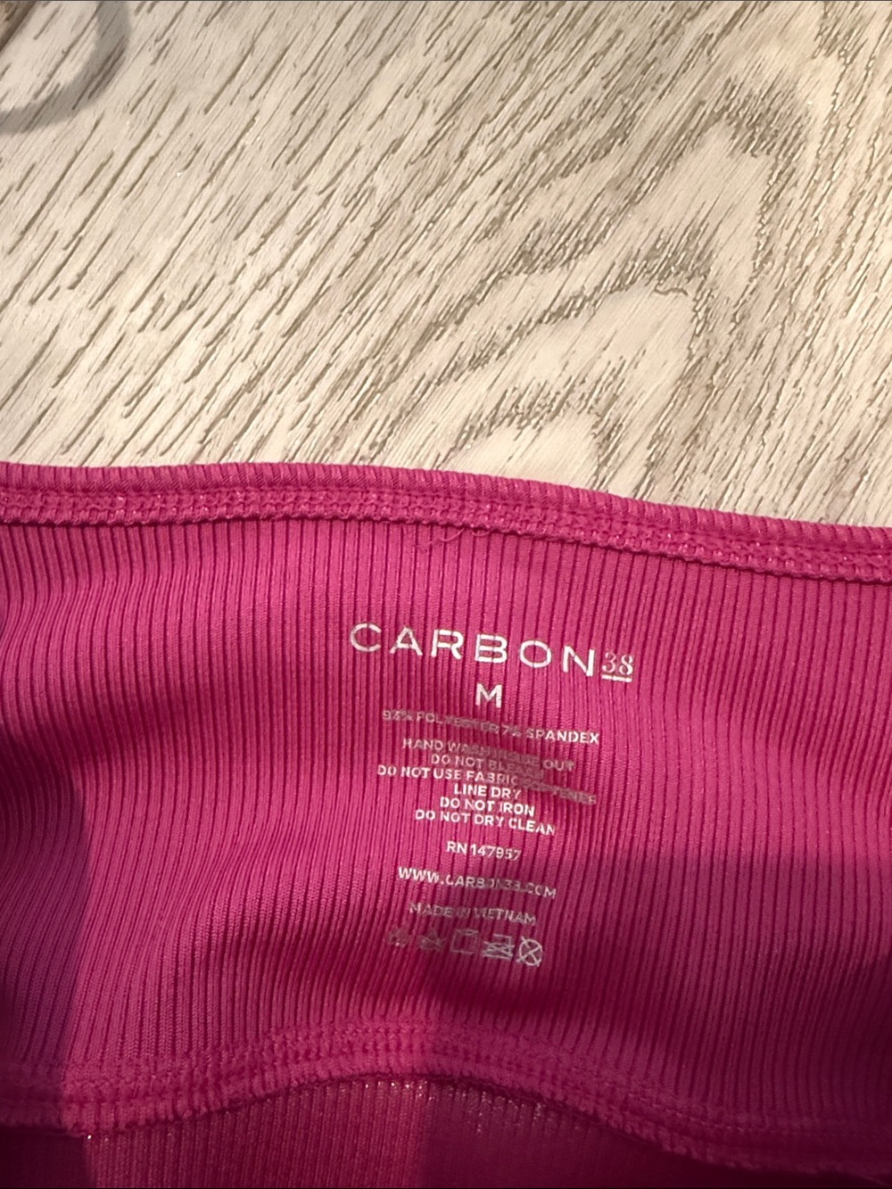 Carbon38 Ribbed Magenta Bralette - Picture 2 of 4